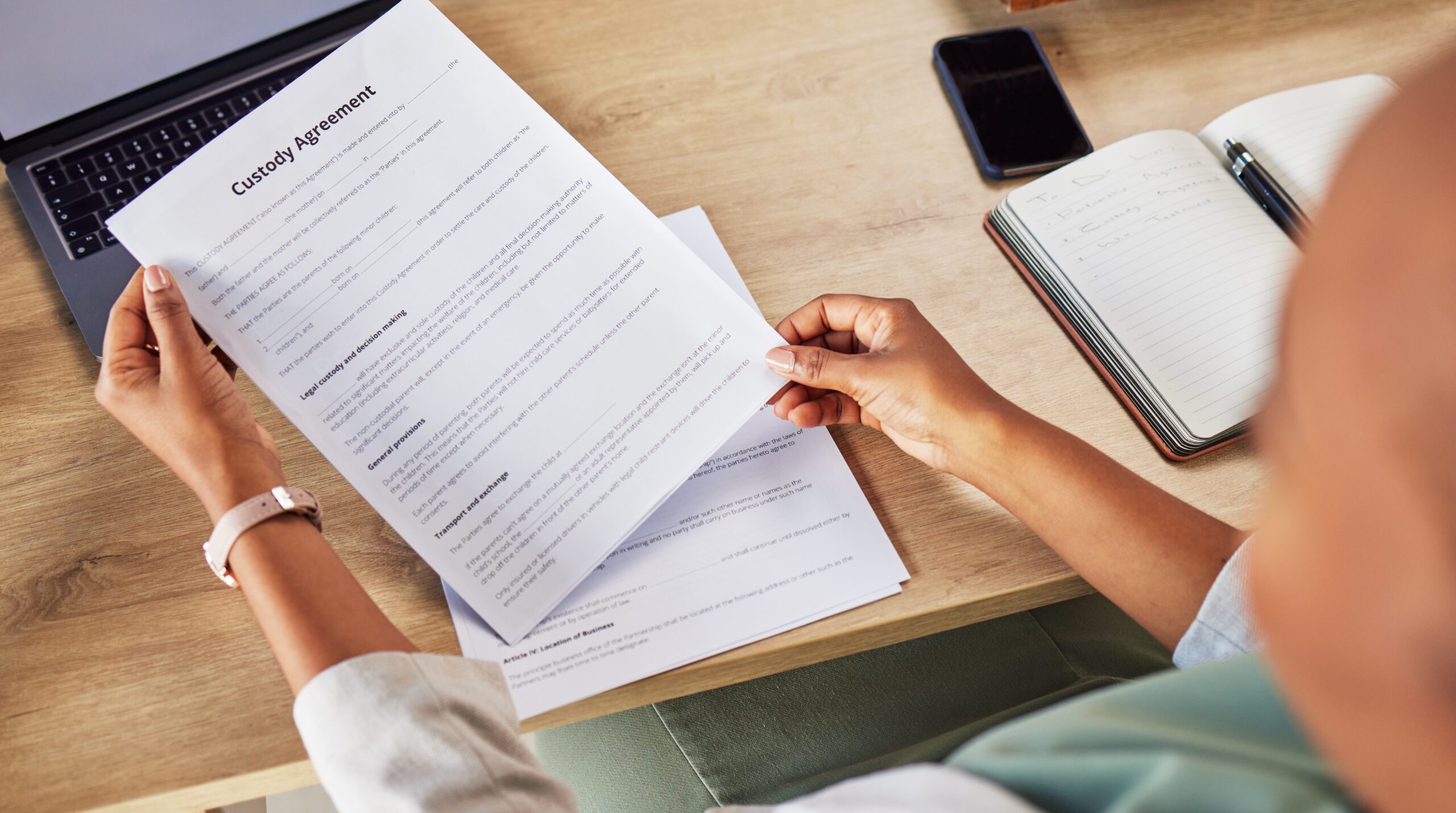 custody agreement papers